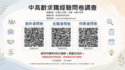 中高齡求職經驗問卷調查