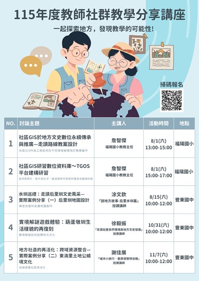 參考附件2115年度教師社群教學分享講座活動海報